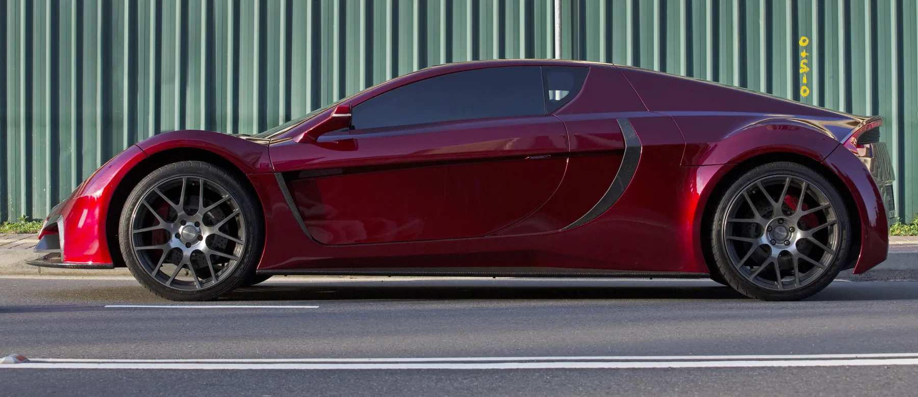 Side profile of the red VEGA